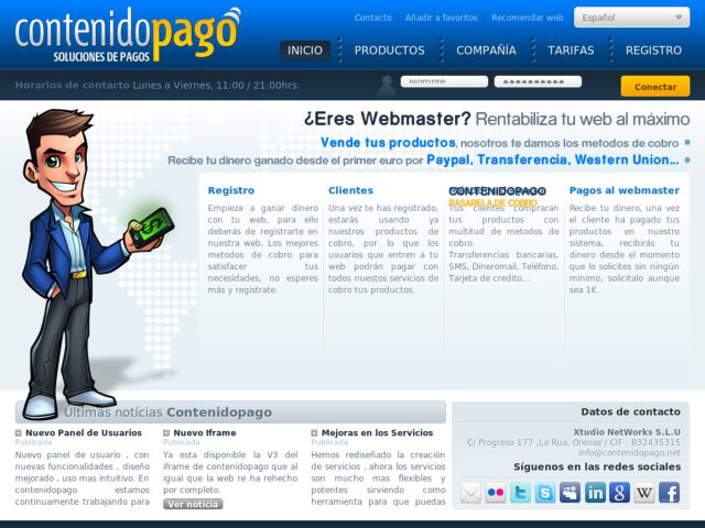 ContenidoPago , sistemas de pago